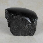 Schwarzer Turmalin / Schörl Anschliff, ca. 4,5 x 8 x 6,5 cm