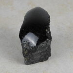 Schwarzer Turmalin / Schörl Anschliff, ca. 4,5 x 8 x 6,5 cm