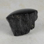 Schwarzer Turmalin / Schörl Anschliff, ca. 4,5 x 8 x 6,5 cm