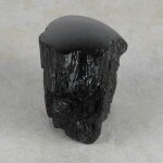 Schwarzer Turmalin / Schörl Anschliff, ca. 4,5 x 8 x 6,5 cm