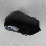 Schwarzer Turmalin / Schörl Anschliff, ca. 4,5 x 8 x 6,5 cm