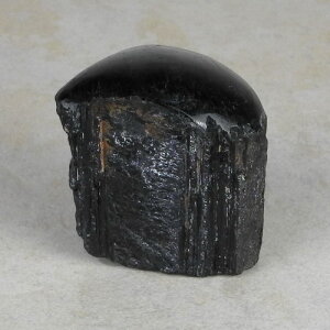 Schwarzer Turmalin / Schörl Anschliff, ca. 5 x 4 x 6 cm