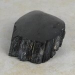 Schwarzer Turmalin / Schörl Anschliff, ca. 11 x 7,5 x 3 cm