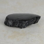 Schwarzer Turmalin / Schörl Anschliff, ca. 11 x 7,5 x 3 cm