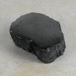 Schwarzer Turmalin / Schörl Anschliff, ca. 11 x 7,5 x 3 cm
