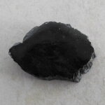 Schwarzer Turmalin / Schörl Anschliff, ca. 11 x 7,5 x 3 cm