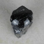 Schwarzer Turmalin / Schörl Anschliff, ca. 4,5 x 4 x 10 cm