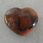 Karneol Herz, ca. 75 x 64 x 41 mm - Einzelstück