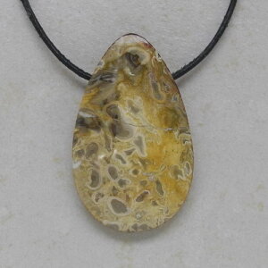 versteinertes Holz Anhänger 53 x 32 mm - Einzelstück