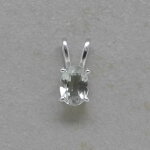 grüner Amethyst Anhänger in 925er Silber gefasst