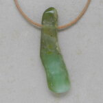 Chrysopras Anhänger gebohrt, 61 x 16 x 8 mm -...