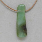 Chrysopras Anhänger gebohrt, 55 x 17 x 8 mm -...