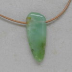 Chrysopras Anhänger gebohrt, 43 x 18 x 7 mm -...