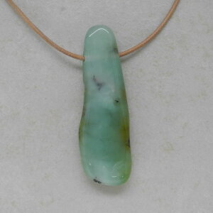 Chrysopras Anhänger gebohrt - Einzelstück