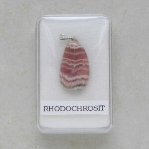Rhodochrosit Anhänger mit 925er Silberöse - Einzelstück
