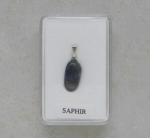 Saphir Anhänger mit 925er Silberöse - Einzelstück