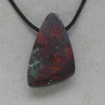 Kupfer in Matrix Anhänger gebohrt; ca. 35 x 23 x 9 mm - Einzelstück