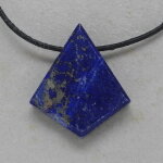 Lapis Lazuli Anhänger gebohrt, ca. 37 x 32 x 7 mm -...