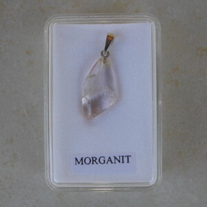 Morganit Anhänger mit 925er Silberöse