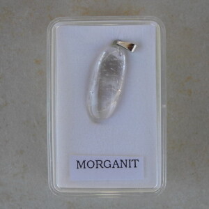 Morganit Anhänger mit 925er Silberöse