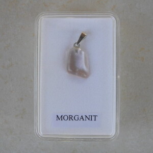 Morganit Anhänger mit 925er Silberöse