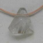 Rutilquarz Anhänger facettiert, 27 x 27 x 11 mm - Einzelstück