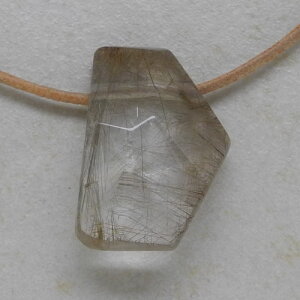 Rutilquarz Anhänger facettiert, ca. 32 x 22 x 12 mm - Einzelstück