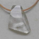 Rutilquarz Anhänger facettiert, ca. 31 x 27 x 10 mm...