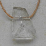 Rutilquarz Anhänger facettiert, 32 x 24 x 12 mm -...