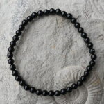 Turmalin schwarz(Schörl) Kugelarmband 4 mm