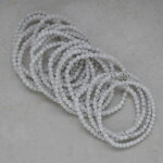 Mondstein weiß Kugelarmband 4 mm