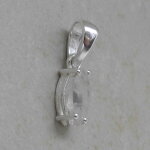 Regenbogenmondstein - Navette Anhänger in 925er Silber gefasst