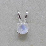 Regenbogenmondstein Anhänger in 925er Silber gefasst