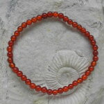 Karneol(gebr.) Kugelarmband 4 mm