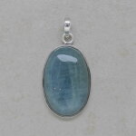 Aquamarin Anhänger in 925er Silber gefasst - Einzelstück