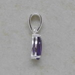 Amethyst - Navette Anhänger in 925er Silber gefasst