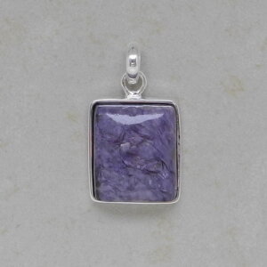 Charoit Anhänger in 925er Silberfassung - Einzelstück