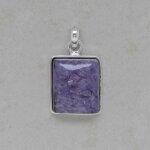 Charoit Anhänger in 925er Silberfassung -...