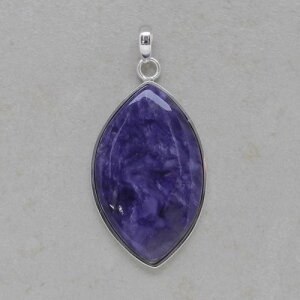 Charoit Anhänger in 925er Silberfassung - Einzelstück