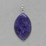 Charoit Anhänger in 925er Silberfassung - Einzelstück