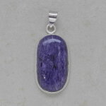 Charoit Anhänger in 925er Silberfassung - Einzelstück