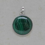 Malachit Anhänger in 925er Silberfassung - Einzelstück