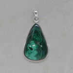Malachit Anhänger in 925er Silberfassung - Einzelstück