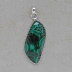 Malachit Anhänger in 925er Silberfassung - Einzelstück