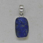 Lapislazuli Anhänger mit 925er Silberfassung, Einzelstück