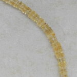 Citrin - Quadrat - Kette mit 925er Silberkarabiner