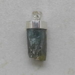 Aquamarin Anhänger mit 925er Silberkappe - Einzelstück