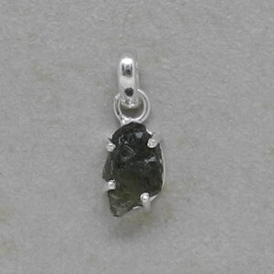 Moldavit Anhänger mit 925er Silberfassung - Einzelstück