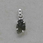 Moldavit Anhänger mit 925er Silberfassung - Einzelstück