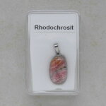 Rhodochrosit Anhänger mit Edelstahlöse -...